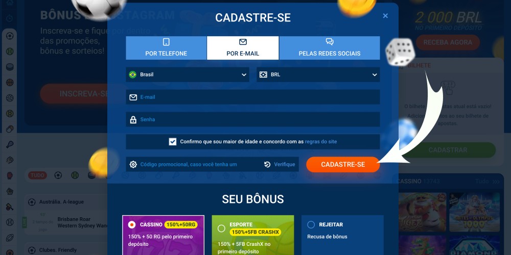 concluir o cadastro
