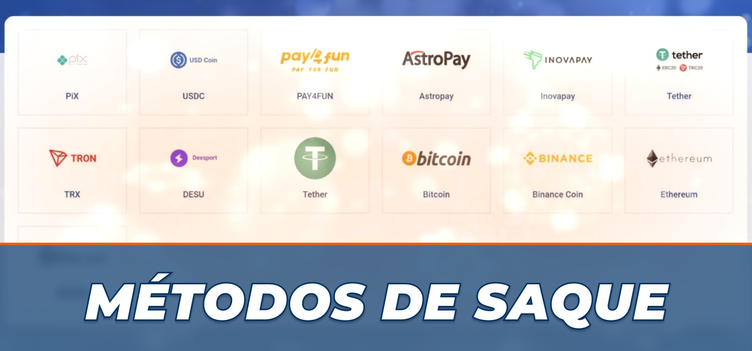métodos de saque na plataforma Mostbet