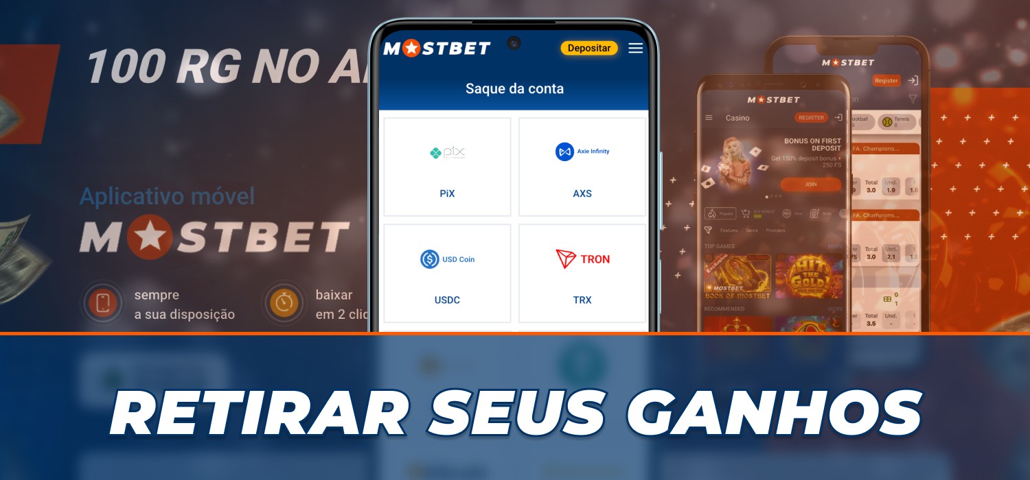 Levantar os fundos ganhos através do aplicativo da Mostbet